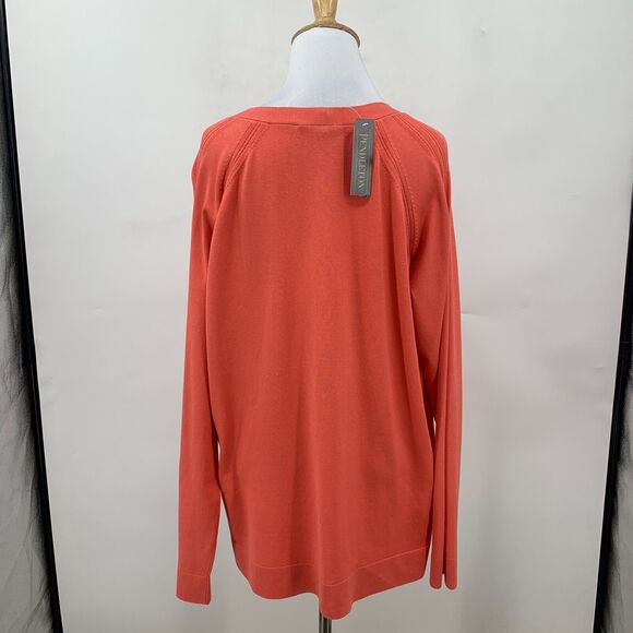 Pendleton Silk Blend Cardigan Womens Plus 1X Coral Long Sleeve Button Up Sweater - Picture 3 of 13
